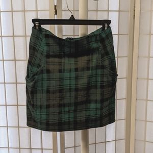 Paper Crane Warm Plaid Mini Skirt